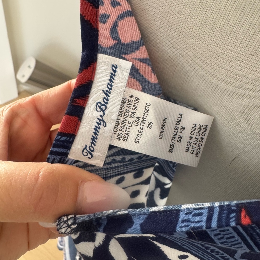 NWOT Tommy Bahama Ikat Diamonds Engineered Scarf Dress Swim Cover Up S/M - Picture 5 of 5